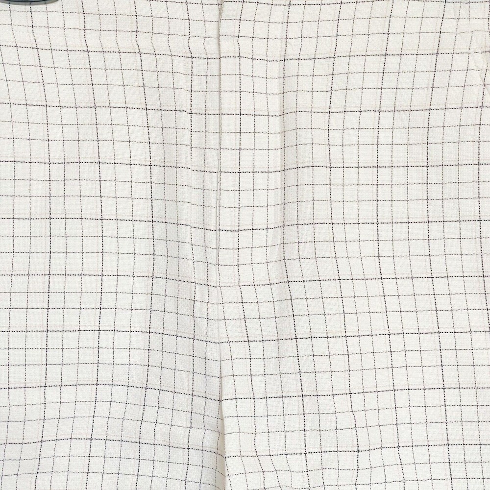 Joie Womens Shorts Sz 4 High Waist Dressy Plaid Ivory Career Work Wear Corporate - Picture 5 of 12